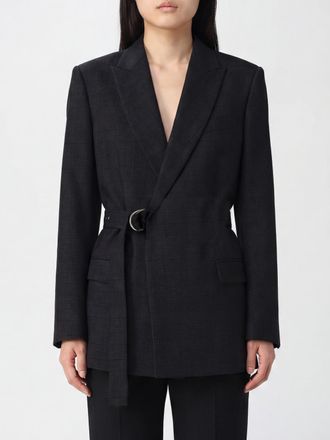 Loewe Blazer doppiopetto in lana Principe di Galles con chiusura a portafoglio