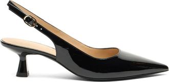 Stuart Weitzman Sculpt Slingback 50 - Dames - Pumps - Zwart - 38 EU - Schoenen