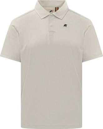 K-Way Beige Logo Shirt Collar Polo
