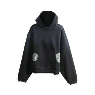 ERL Erl, Hoodies & sweatvesten, Heren, Zwart, XL, Katoen, Money Hoodie Knit