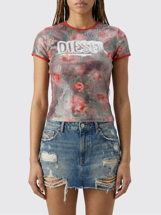 Diesel T-shirt Diesel con stampa pailettes rose
