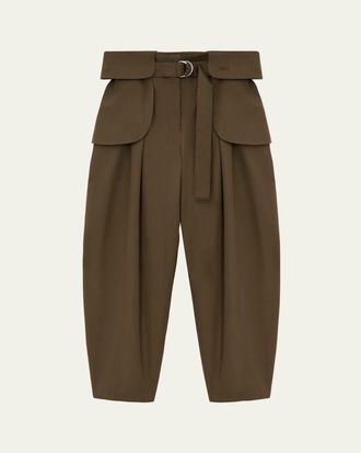 Loewe Belted Barrel-Leg Cargo Trousers