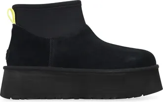 UGG Womens Classic Mini Dipper Boots Black Leather