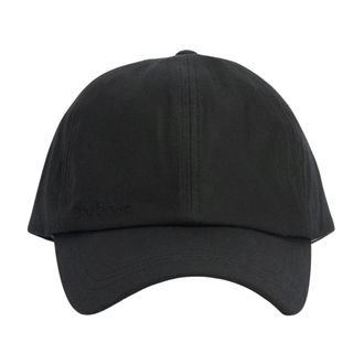 Barbour Zwarte wax katoenen klep pet - Heren - Petten - Zwart - ONE Size - Katoen - Accessoires