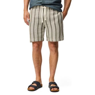 Rodd & Gunn The Laurels Stripe Cotton Blend Drawstring Shorts in Sage at Nordstrom, Size Xxx-Large