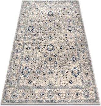 RugsX Rugsx - Alfombra Nain Marco Ornamento 7586/51935 Beige / Azul Oscuro Beige 80x150 Cm