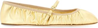 Dolce & Gabbana Golden Logo Ballet Flats