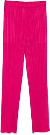 Pleats Please Issey Miyake Pantaloni plissé - Rosa