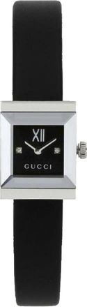 Gucci G-Frame Quartz Black Dial Ladies Watch YA128538