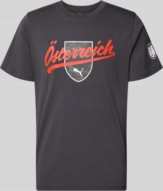 Puma T-Shirt mit Print und Rundhalsausschnitt in Dunkelgrau, Gr&ouml;&szlig;e M