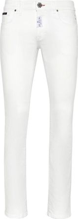 Philipp Plein Denim Broeken Super Fit - Heren - Slim Fit Jeans - Wit - W40 - Denim - Jeans