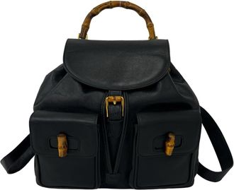 Gucci Black Leather Backpack (Pre-Owned)