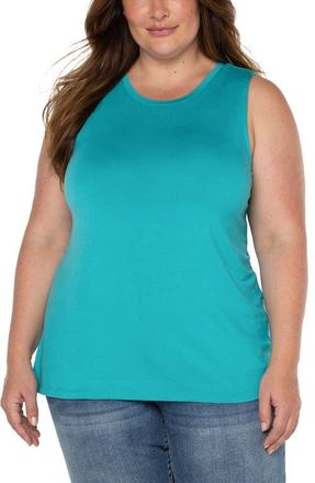 Liverpool L.A. Scoop Neck Jersey Tank in Baltic at Nordstrom, Size 2X