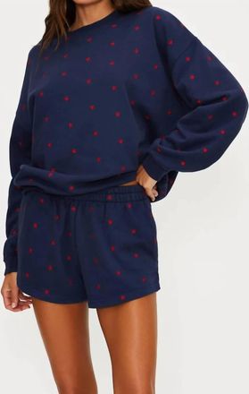Beach Riot Devyn Oversized Sweatshirt In Star Spangled Seas