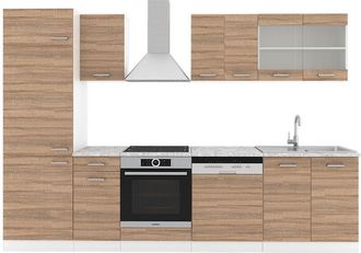Vicco Cucina componibile R-Line, Sonoma, 300 cm, pl Marmo