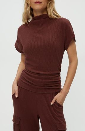 Michael Stars Lara Mock Neck Rib Sweater in Espresso at Nordstrom, Size Small
