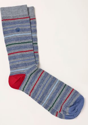 Fat Face FatFace Grey Striped Socks