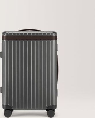 Carl Friedrik Large Carry-on Luggage - Hard case in Polycarbonate and Aluminium - Grey / Dark Brown