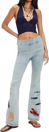 Free People Pull On Seaside Social Jeans In Light Wash