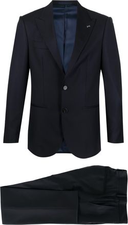 D4.0 single-breasted wool suit - men - Cupro/Wool - 46 - Blue