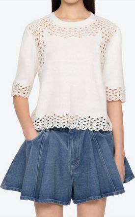 Sea New York Leila Sweater In Cream