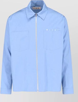 Marni casual jacket buttoned cuffs chest pocket collar