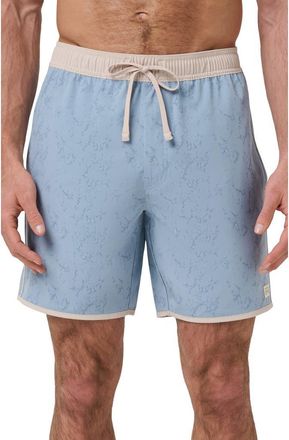Travis Mathew Beach Club Board Shorts in Ash Blue at Nordstrom, Size Xx-Large