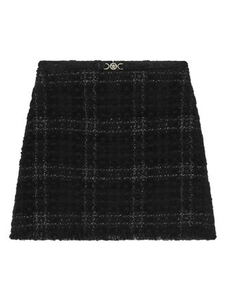 Versace check-pattern mini skirt - Black
