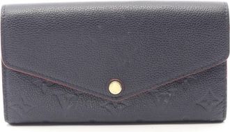 Louis Vuitton Marine Rouge Navy Monogram Empreinte Leather Long Wallet (Bi-Fold) (Pre-Owned)
