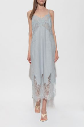 AllSaints Samia Dress, Womens, Light Blue