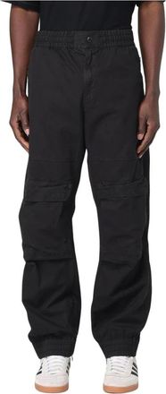 Diesel Straight Trousers, male, Black, Size: L Cargo Pants with Multiple Pockets
