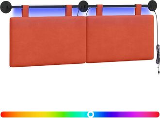 vidaXL Cabecero Colgante Rojo Naranja Tela De Pana Vidaxl