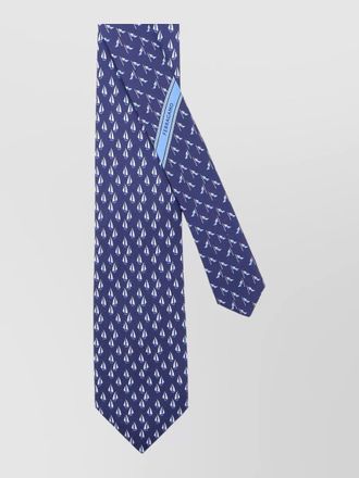 Ferragamo slim bow tie sailboat pattern design