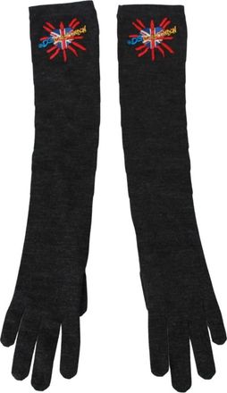 Dolce & Gabbana Elbow Length Gloves - Dames - Handschoenen - Grijs - ONE Size - Wol - Accessoires
