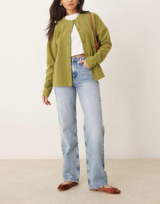 Calvin Klein Jeans high rise loose jeans in light wash-Blue