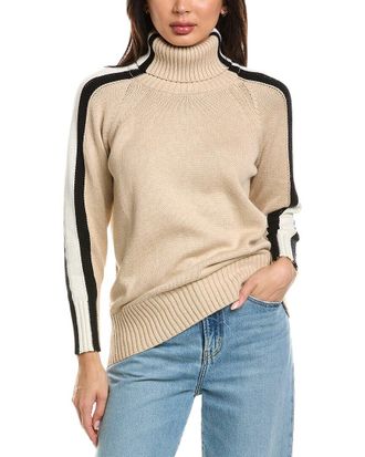 Brodie Varsity Roll Neck Cashmere-Blend Sweater