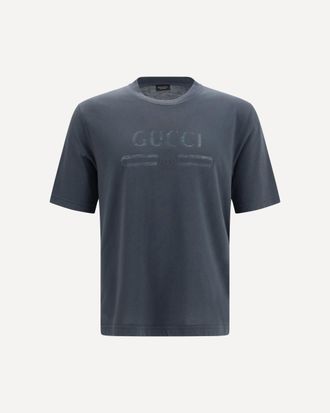 Gucci Cotton jersey T-shirt with devor&eacute; detail Male M