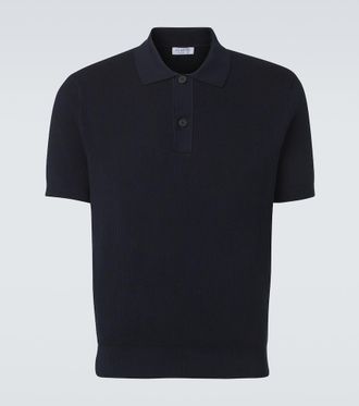 Sunspel Ribbed-knit cotton polo shirt