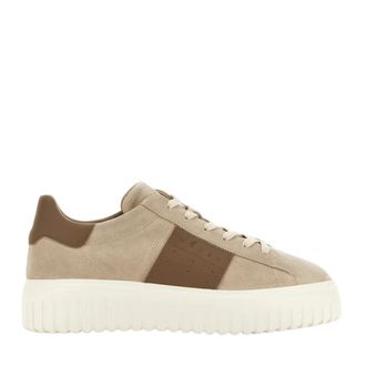 Hogan Strepen Su&egrave;de Sneakers Beige - Heren - Sneakers - Beige - 44 EU - Su&egrave;de - Schoenen