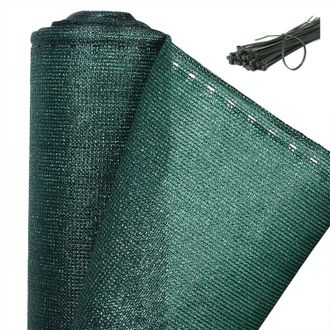 Woltu Woltu Brise Vue Renfonc&eacute; Pour Balcon, Protection Contre Le Vent, Le Soleil, La Poussi&egrave;re, 1, 8x6m, Vert Fonc&eacute;