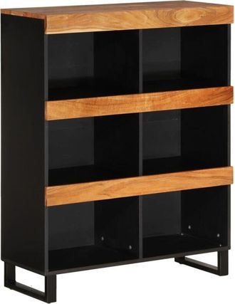 vidaXL Armario auxiliar madera maciza de acacia 85x33x107 cm Vidaxl