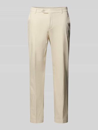 HUGO BOSS Tapered Anzughose aus Lyocell-Mix Modell PERIN in Offwhite, Größe 48