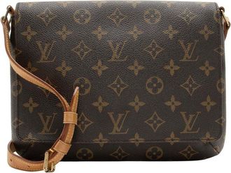 Louis Vuitton Brown Monogram Canvas Musette Tango (Authentic Pre-Loved)