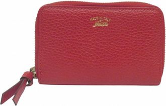 Gucci Red Color Leather Coin Purse/Coin Case (Pre-Owned)
