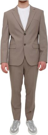 HUGO BOSS Heren, Pakken, Beige, Maat: XL Wol