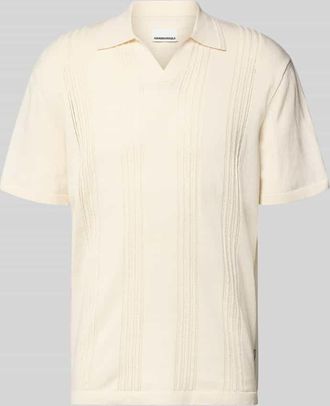 Armedangels Relaxed Fit Poloshirt aus reiner Baumwolle in Offwhite, Gr&ouml;&szlig;e XXL