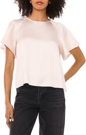 1.State Raglan Short Sleeve Satin Top in Feather Grey at Nordstrom Rack, Size Xx-Large