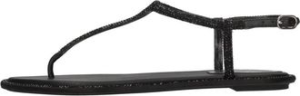 Rene Caovilla Diana Sandaal - Dames - Sandalen - Zwart - 41 EU - Leer - Schoenen