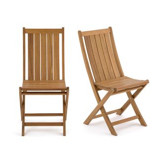 La Redoute Interieurs Set van 2 plooibare tuinstoelen in acacia, Palera