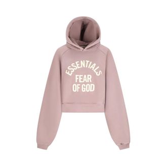 Fear of God Hoodies, female, Purple, Size: XS Campus 90s Cropped Raglan Hoodie